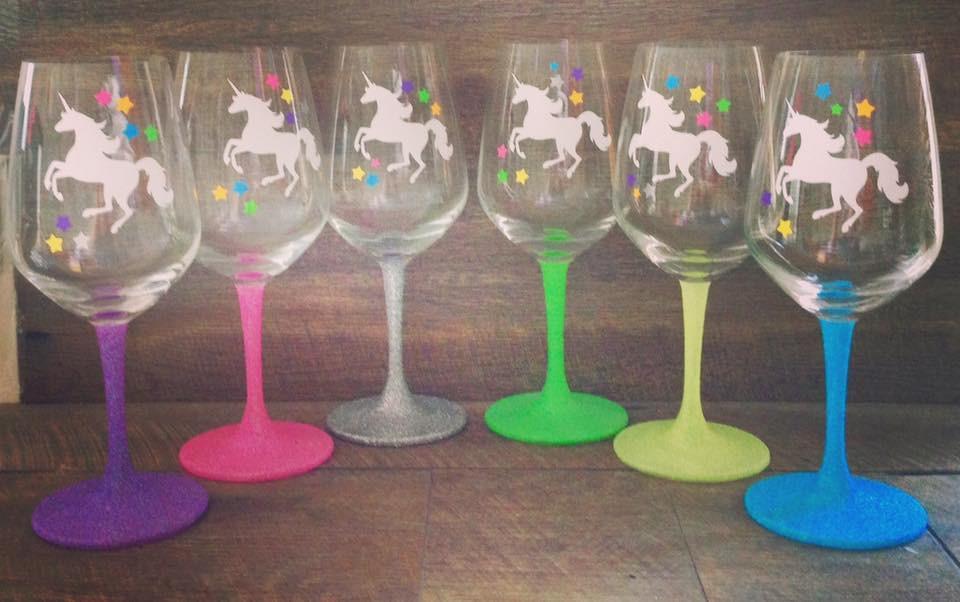 Set of six Unicorn Glasses