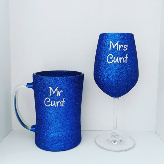 Mr and Mrs cunt glasses