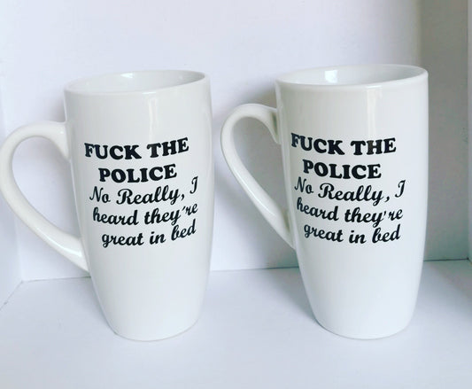 fuck the police mug