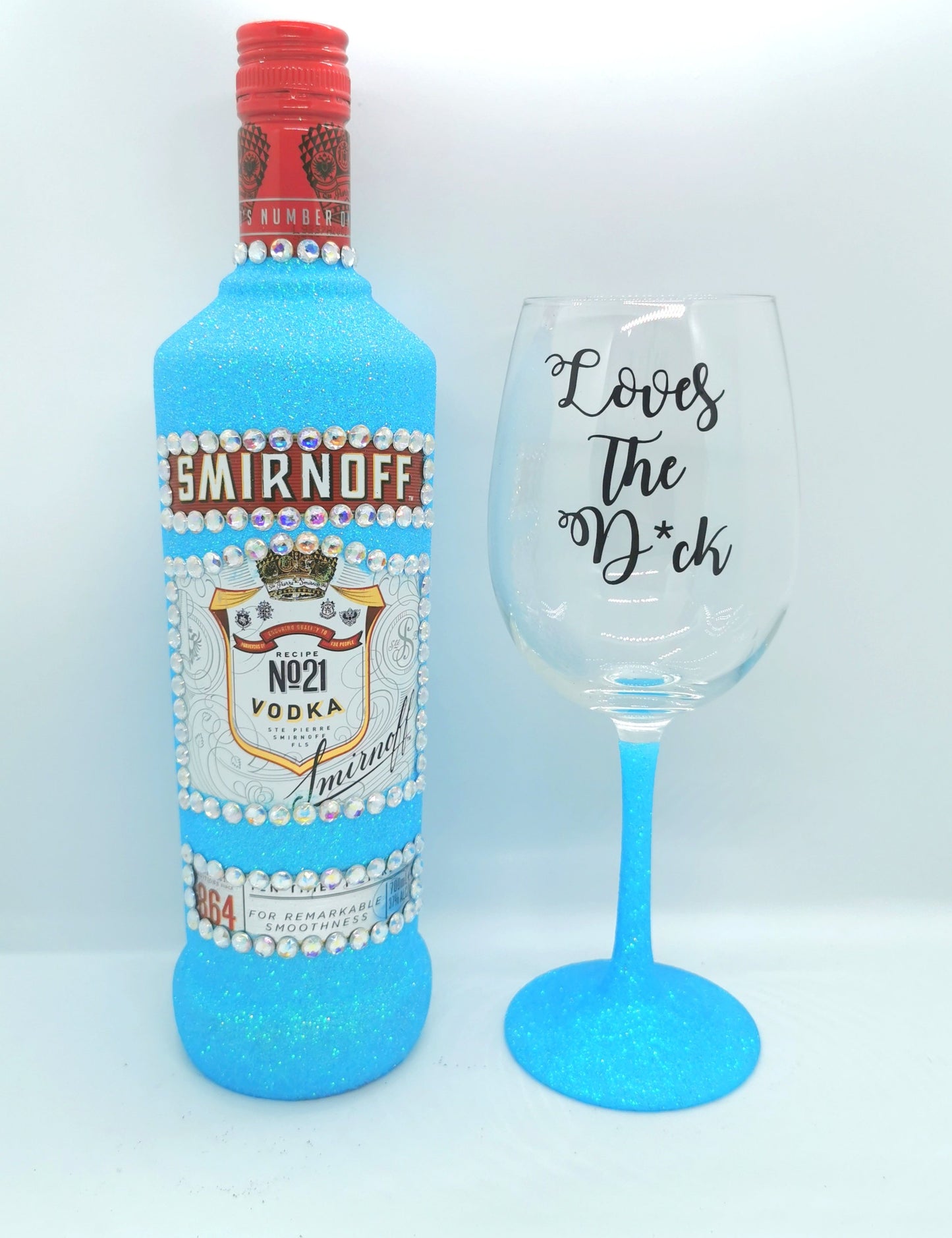 Smirnoff and loves the d*ck glass