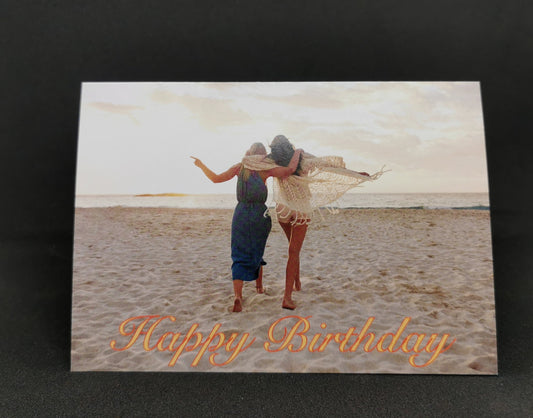 Happy Birthday (beach) - Greeting Card