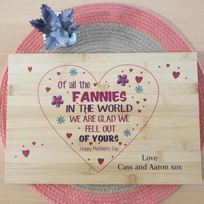 all the fannies chopping board