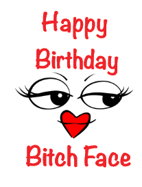 Bitch face - Greeting card