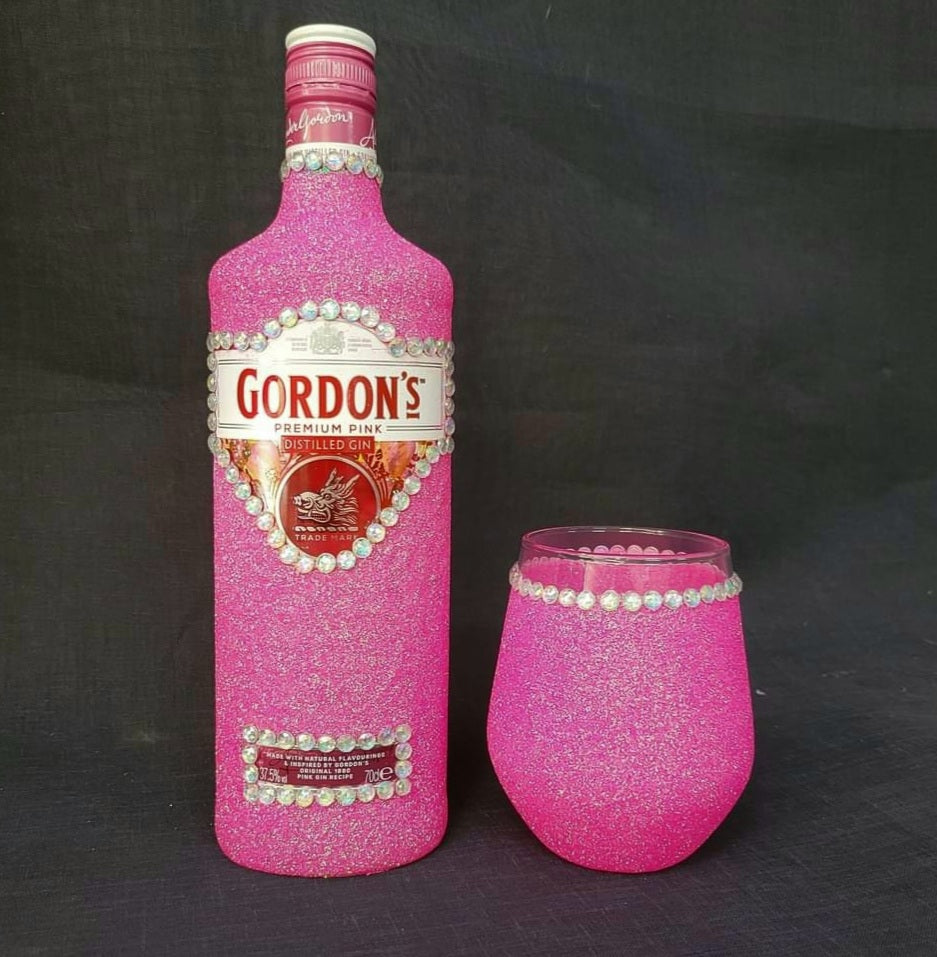Gordons Pink gin and glass