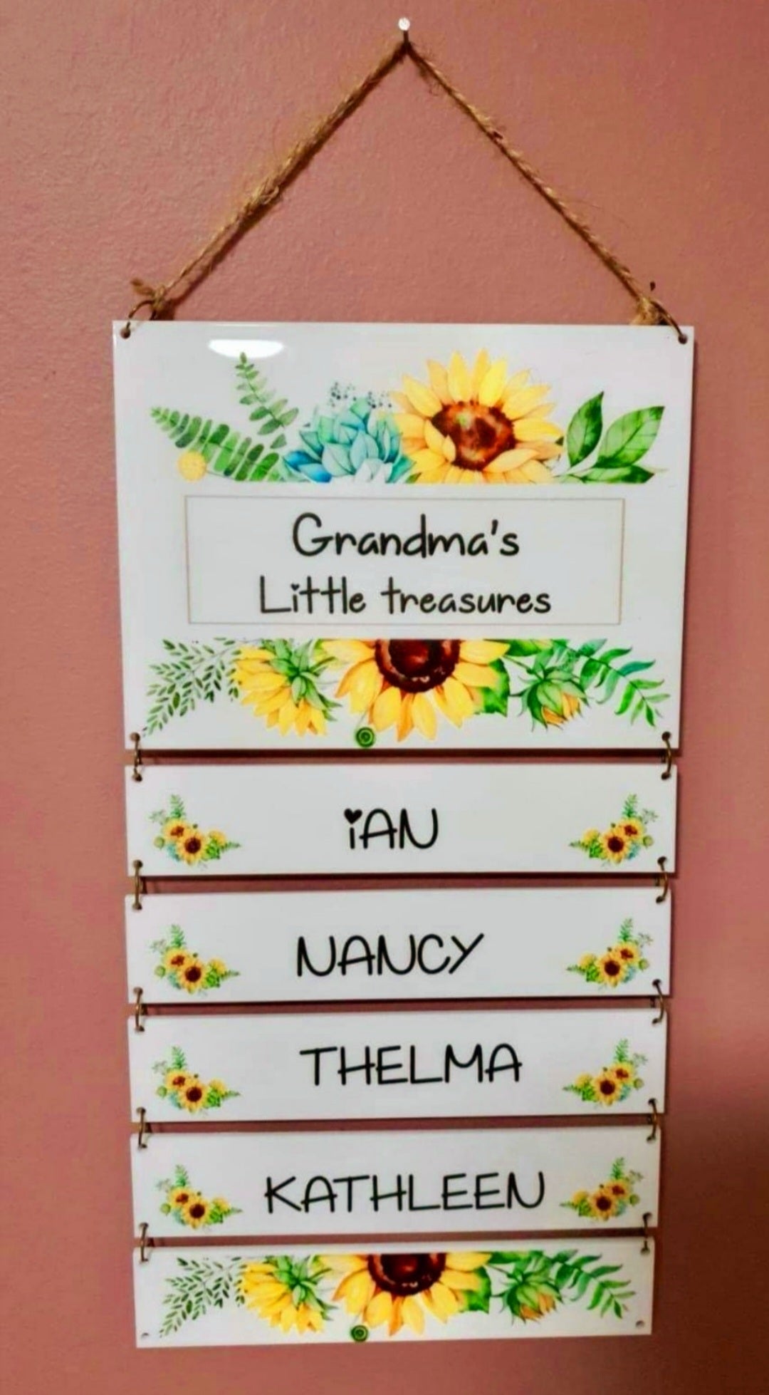 Sunflower - Family wall hanger