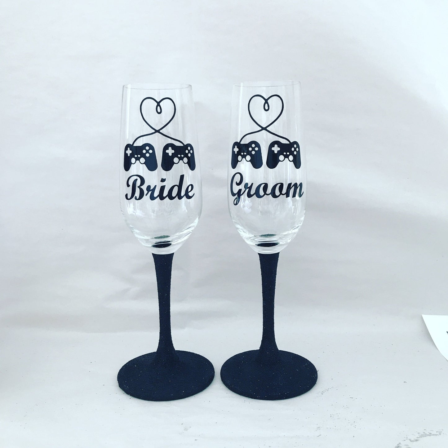 Bride and groom PlayStation glasses
