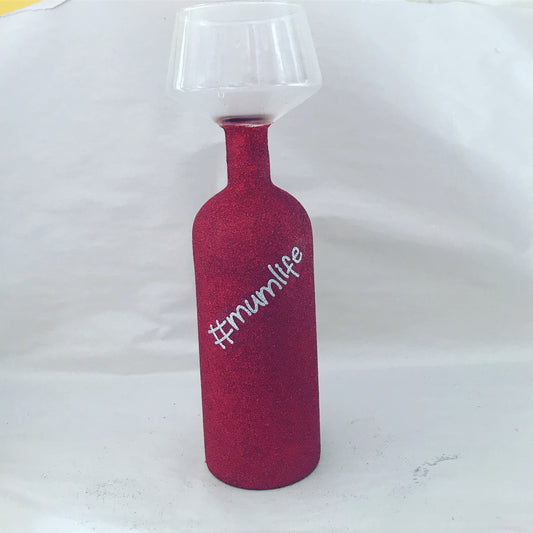 Wine bottle glass - please advise text in notes