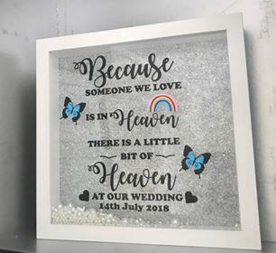 Wedding Day - Rainbow & Butterfly Shadow Box