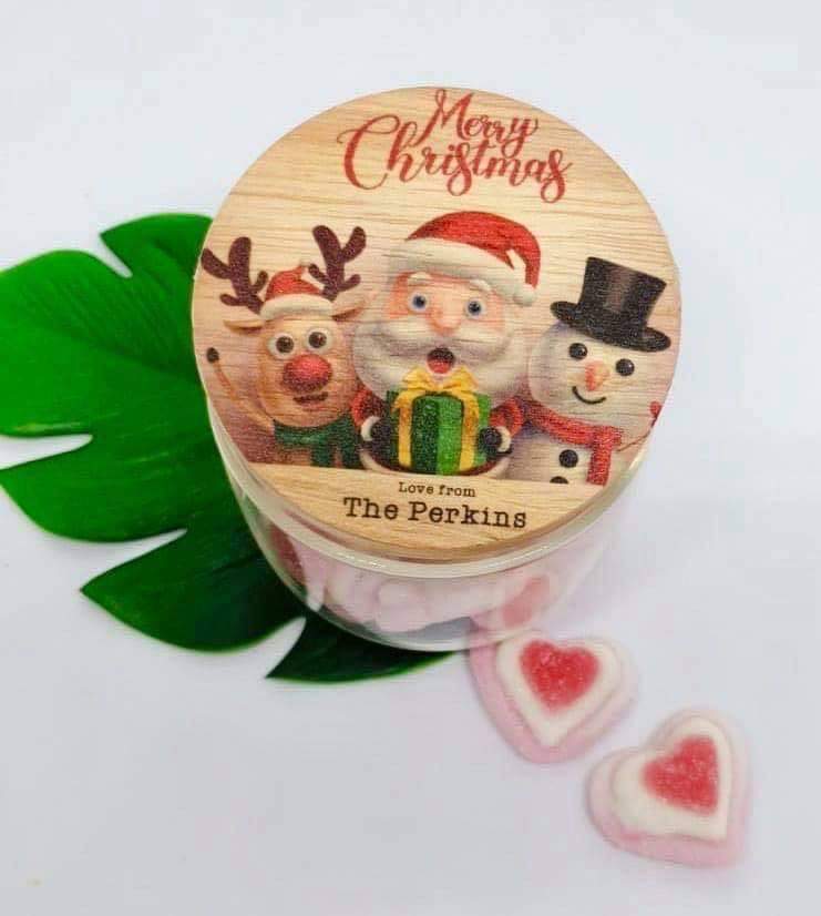 Christmas Heart Lolly Jar