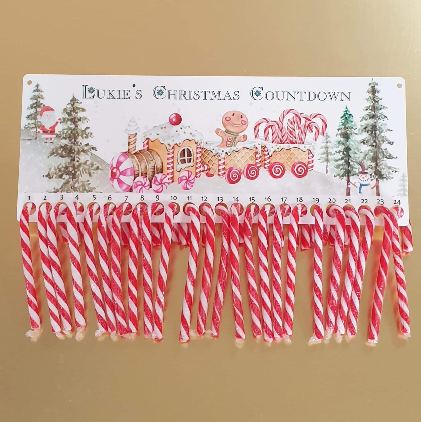 Candy cane christmas count down