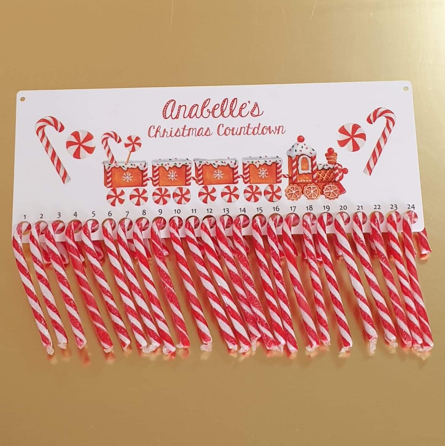 Candy cane christmas count down