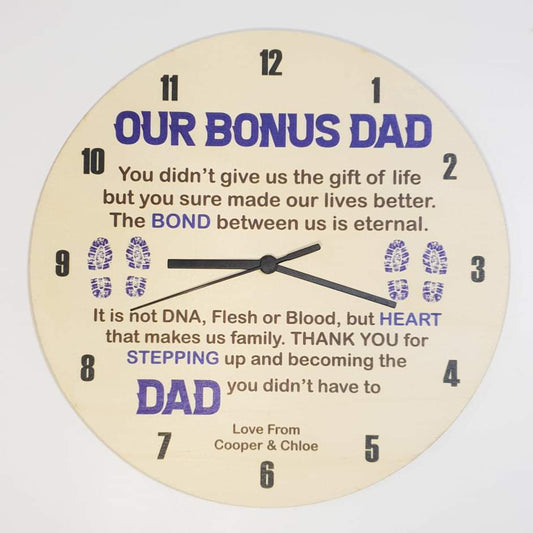 Bonus Dad - Personalised Clocks