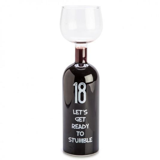 Premade - Birthday wine Bottle Glass